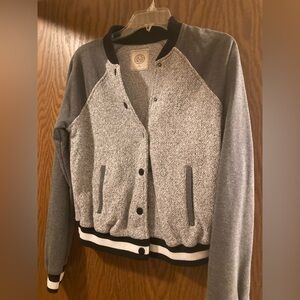 SO Gray and Black Varsity Jacket